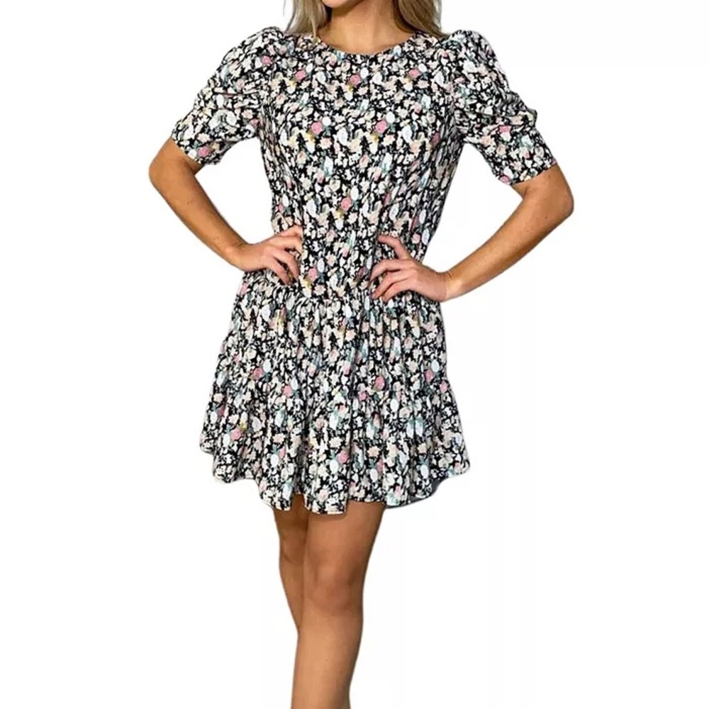 AX Paris Floral Print Smock Dress